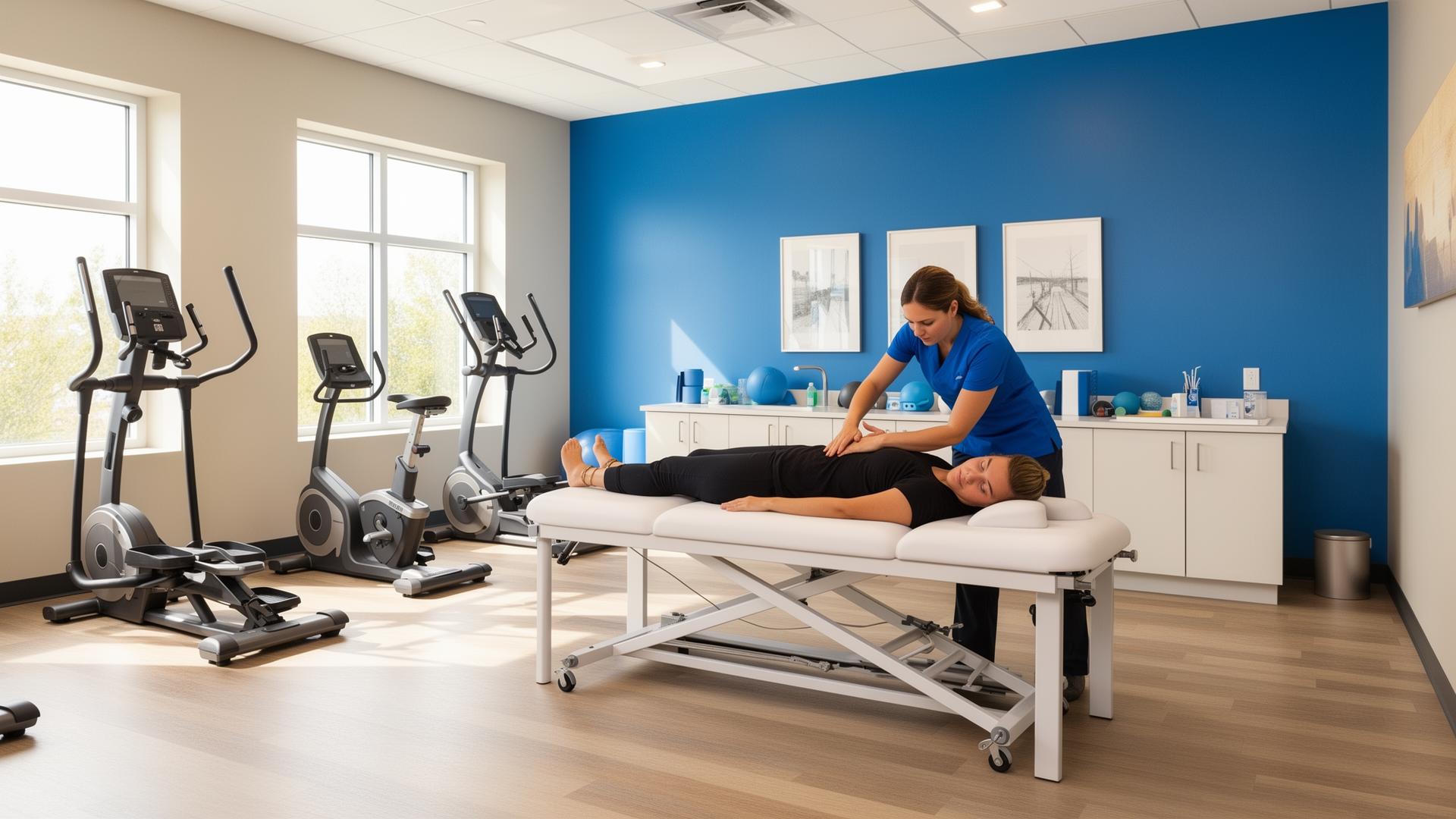 Physical therapist performing manual therapy in Aurora CO clinic