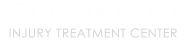Colorado Injury Treatment Center logo, it is white and grey.